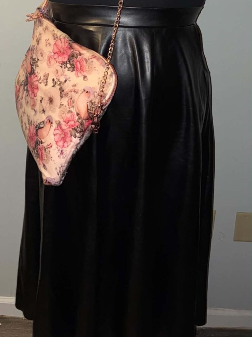 Ashley Stewart Faux Leather Maxi Skirt — Black — Size 2X NWOT